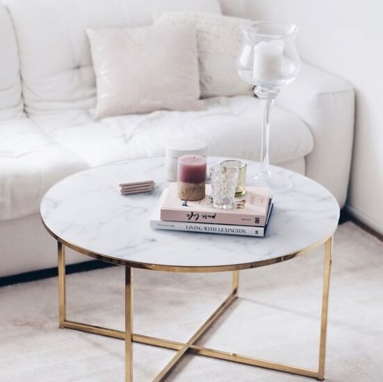 Bela Fasonado Central Table White Marbel